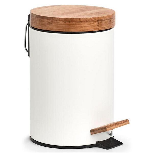 Zeller Kosmetikeimer 3.0 L Bambus, weiß, 24 cm