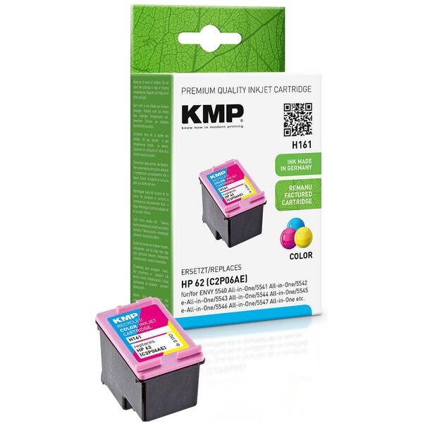 KMP Tintenpatrone ersetzt HP »C2P06AE« Nr. 62 3-farbig