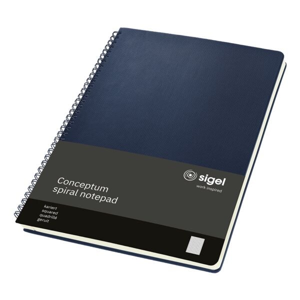 Sigel Spiral-Notizbuch »Conceptum« kariert ca. A4 Hardcover Blau