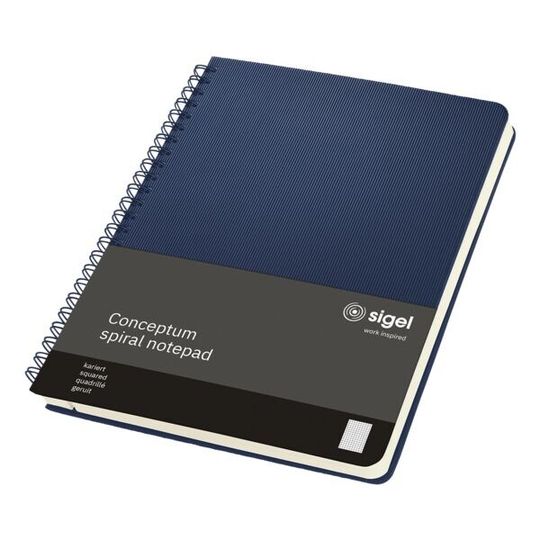 Sigel Spiral-Notizbuch »Conceptum« kariert ca. A5 Hardcover Blau