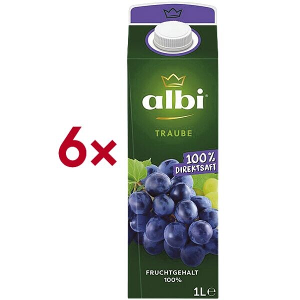 Albi 6er-Pack Fruchtsaft »Traube Direktsaft« 1 Liter