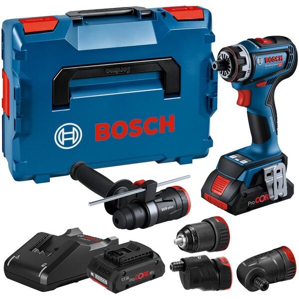 BOSCH Akku-Bohrschrauber »GSR 18V-90 FC« inkl. 2 Akkus, 4 Aufsätzen und Ladegerät, 7.7x21x13.6 cm