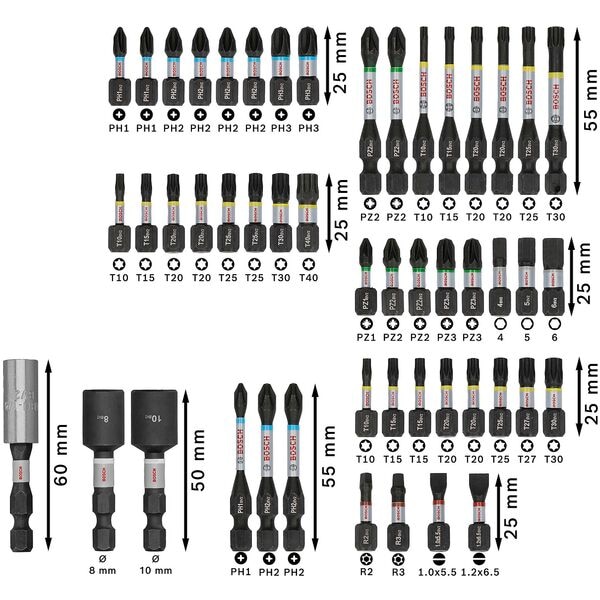 BOSCH Bit-Set PRO Impact 50-teilig