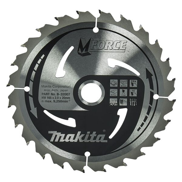 Makita Kreissägeblatt »B-32007 M-Force« 165, 0 Mm 24 Zähne Braun