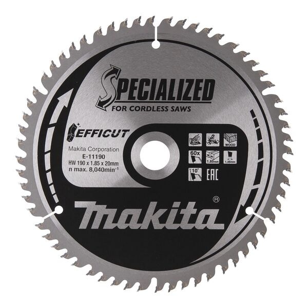 makita Kreissägeblatt »E-11190« 190,0 mm 60 Zähne