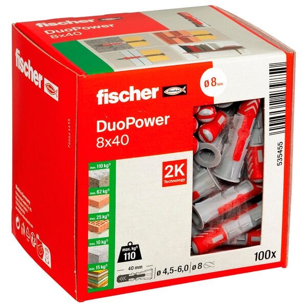 fischer Universaldübel-Sortiment »DuoPower 8x40 2K« 100 Stück