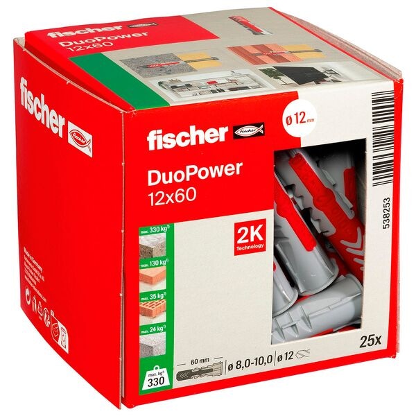 fischer Universaldübel-Sortiment »DuoPower 12x60 2K« 25 Stück