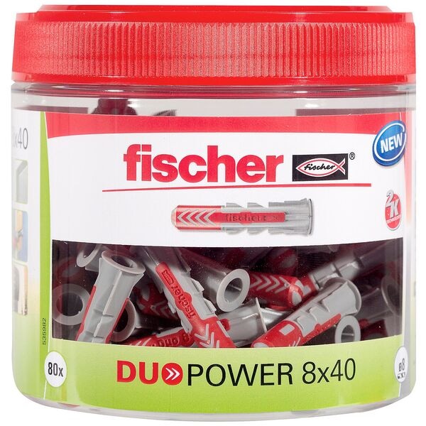 fischer Universaldübel-Sortiment »DuoPower 8x40 Dose 2K« 80 Stück