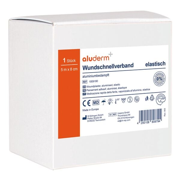 SÖHNGEN Wundschnellverband »aluderm-aluplast« 5 m x 8 cm