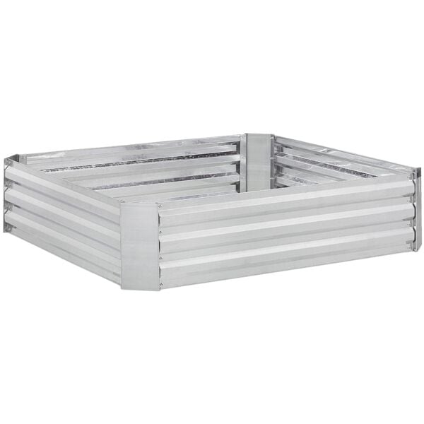 relaxdays Hochbeet aus Metall silber