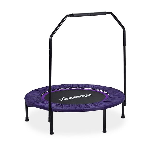 relaxdays Trampolin faltbar mit Haltestange