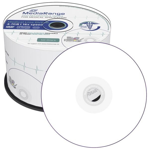 MediaRange DVD-R »Medical Line« 50 Stück Spindel