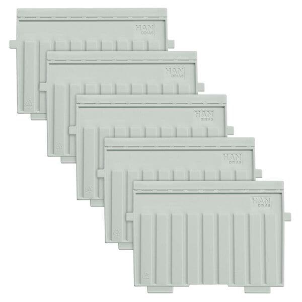 Han Stützplatte A6 Quer »9026« Ohne Sichtreiter 5 Stück Grau, 16.4x11 Cm