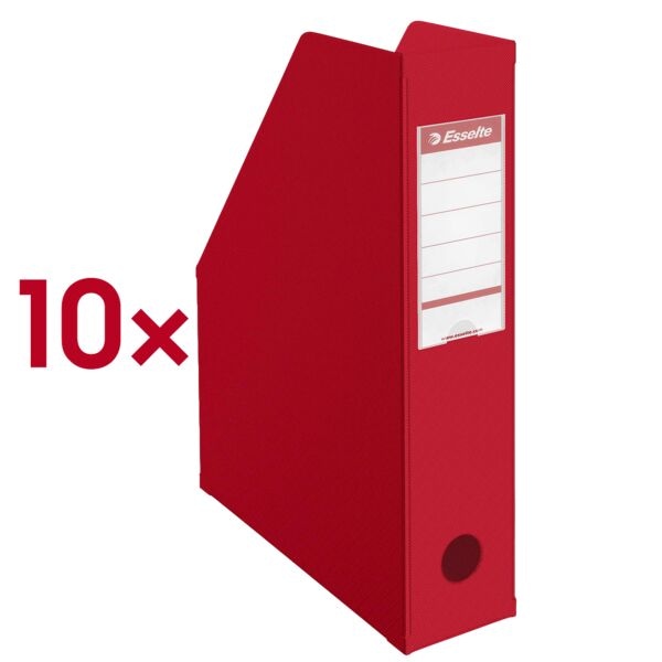 Esselte 10x Stehsammler DIN A4 rot, 7.2x31.8x24.2 cm