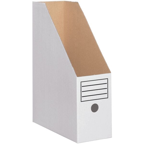 Top Print Archiv-Stehsammler DIN A4 10 Stück weiß, 9.5x30.5x25.2 cm