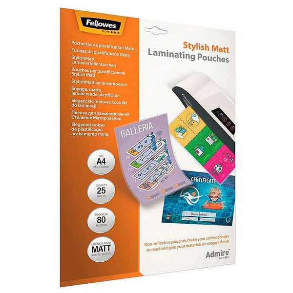 Fellowes 25x Laminierfolien »Admire Stylish Matt« 80 µm