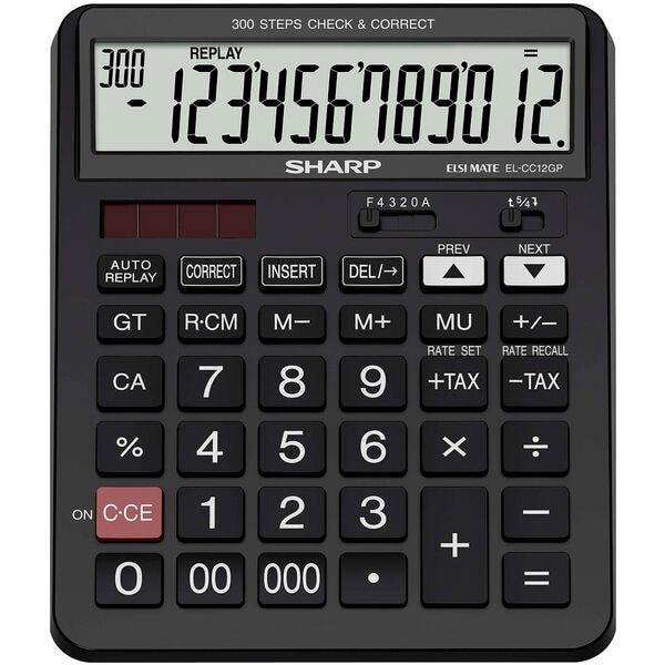 Sharp Taschenrechner »EL-CC12GP« schwarz, 19.8x3.2x15.8 cm