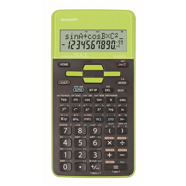 Sharp Wissenschaftlicher Taschenrechner »EL-531TH« schwarz/grün, 8x1.5x16.1 cm