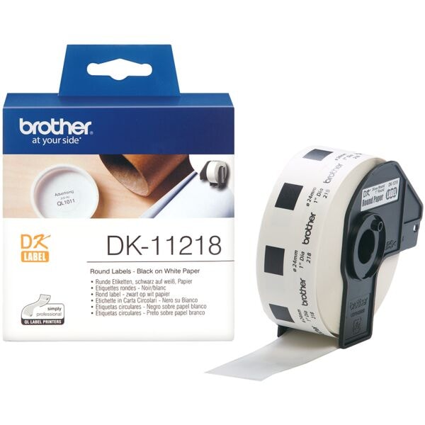 Brother Etikettenrolle für Etikettendrucker »DK-11218« Ø24 mm 1 Rolle mit 1000 Etiketten