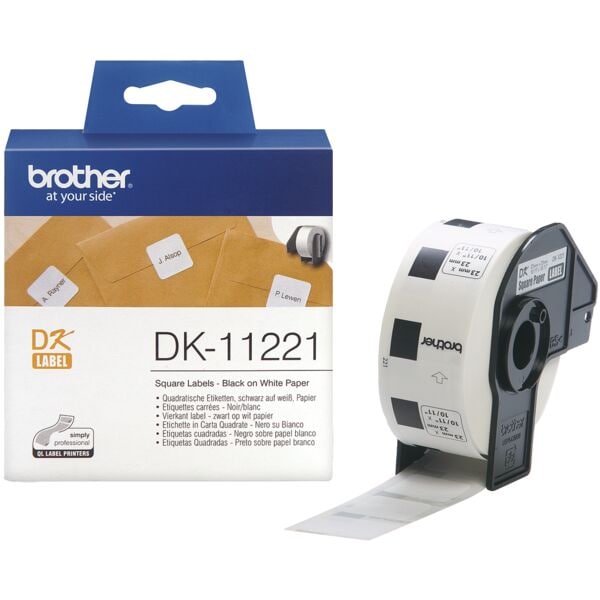 Brother Etikettenrolle für Etikettendrucker »DK-11221« 23,0x23,0 mm 1 Rolle mit 1000 Eti