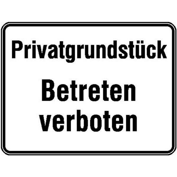 Safety Marking Hinweisschild »Betreten verboten« 33,0 x 25,0 cm Aluminium, geprägt grau
