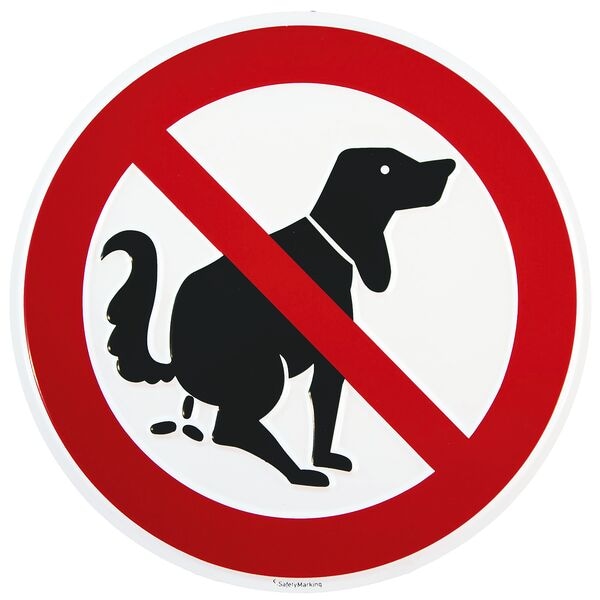 Safety Marking Verbotsschild »Hier kein Hundeklo« 20.0 cm Aluminium / geprägt 1 Stück