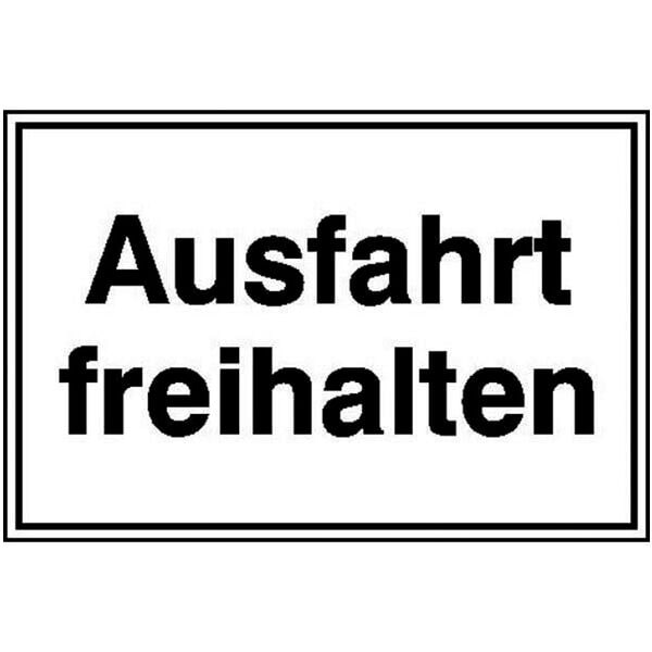 Safety Marking Hinweisschild »Ausfahrt freihalten« 33,0 x 25,0 cm Aluminium, geprägt 1 Stück