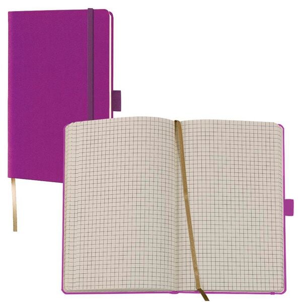Lediberg Notizbuch »Tucson« kariert A6 lila lila - Papier