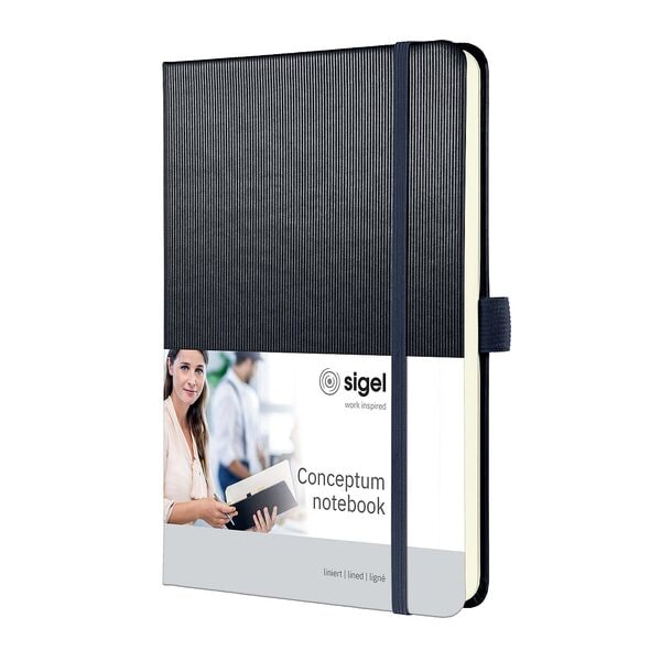 Sigel Notizbuch »Conceptum Grey Metallic« Liniert A5 194 Seiten Grau