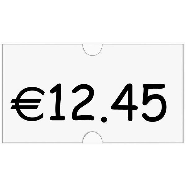 Printer Labels AS Preisetiketten 45 Rollen à 1200 Etiketten weiß 21,6 x 12,0 mm, ablösbar
