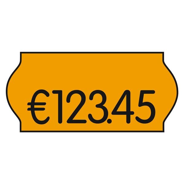 Printer Labels AS Preisetiketten 36 Rollen à 1500 Etiketten leuchtorange 26,0 x 12,0 mm