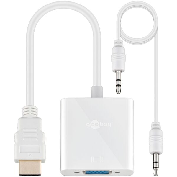 goobay VGA-Adapter HDMI/VGA weiß weiß