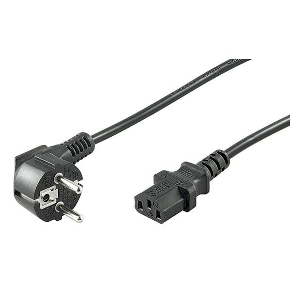 goobay Netzkabel Schutzkontakt/Geräte C13 schwarz 1,5 m schwarz
