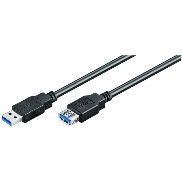 goobay USB-Kabel USB 3.0 A schwarz 3.0 m schwarz