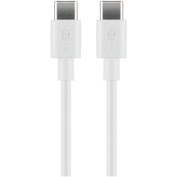 goobay USB-Kabel Anschlusskabel USB C 2.0 weiß 2.0 m weiß