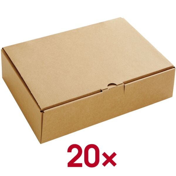 Quali Well 20 Versandboxen »VB-8« rechteckig 5.2 Liter DIN A4 braun, 30.9x8.4x22.5 cm