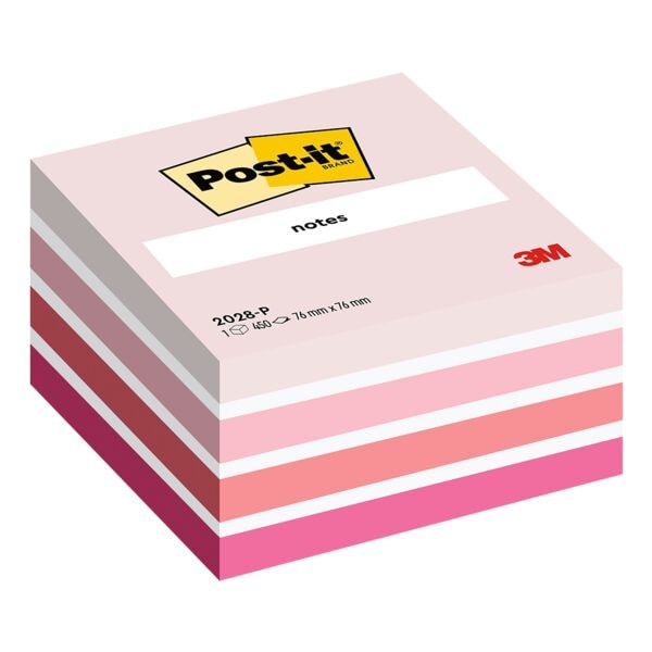 Post-it Notes Haftnotizwürfel »Notes 2028P« rosa, 7.6x7.6 cm - Papier
