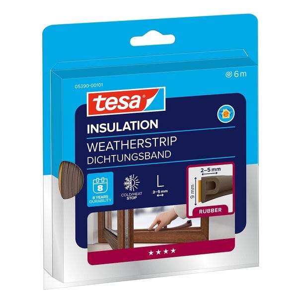 tesa Fenster-Dichtungsband »tesamoll P-Profil« 9.0 mm/6.0 m braun