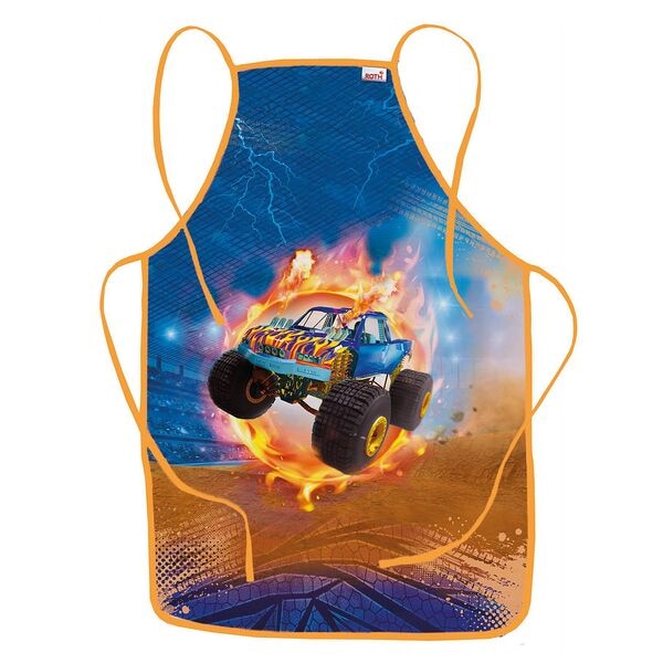 ROTH Kinder-Malschürze »Monstertruck« blau / orange Einheitsgröße blau