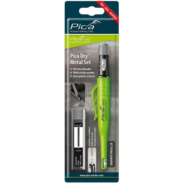 Pica Tieflochmarker-Bleistift Set »Metal Dry 3030« 2, 8 Mm Schwarz