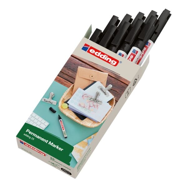 Edding Permanentmarker »25 EcoLine« 1 mm 10 Stück schwarz