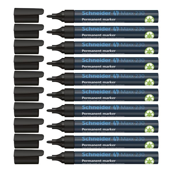 Schneider Permanentmarker »Maxx 230« 1 - 3 Mm 10 Stück Schwarz