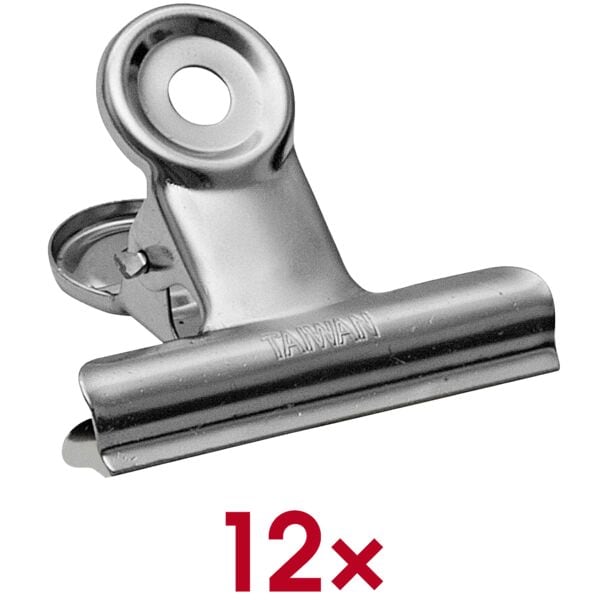 Wedo Briefklemmer 75 mm 12 Stück silber