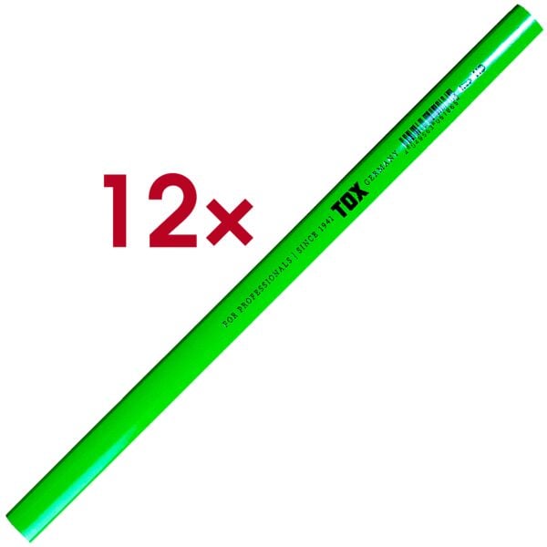 TOX 12x Zimmermannsbleistift HB grün