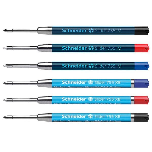 Schneider Kugelschreiberminen »Slider 755« M (mittel) dokumentenecht (gilt nicht für rot) Schwarz
