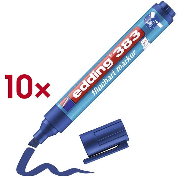 Edding Flipchart Marker »383« 1 - 5 mm 10 Flipchart Marker blau