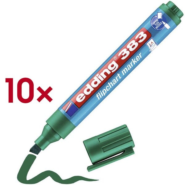 Edding Flipchart Marker »383« 1 - 5 mm 10 Flipchart Marker grün