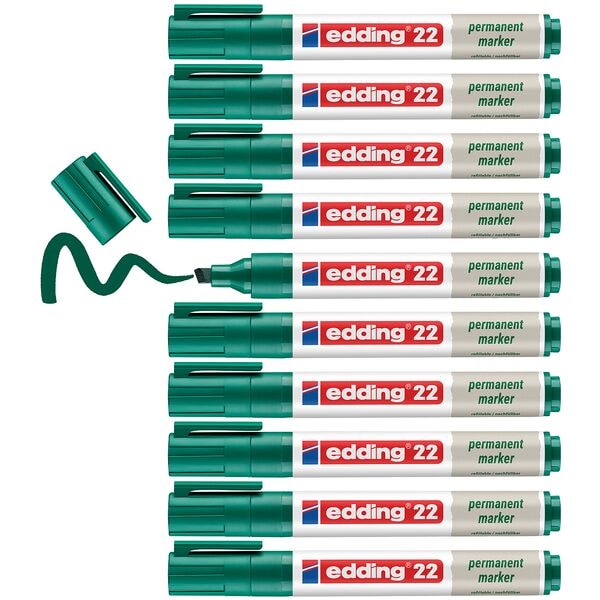 Edding Permanent-Marker »22 EcoLine« 1 - 5 mm 10 Stück grün