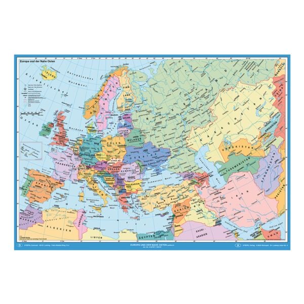 STIEFEL eurocart Lernposter »Europa und der Nahe Osten politisch« ca. 84 x 60 cm