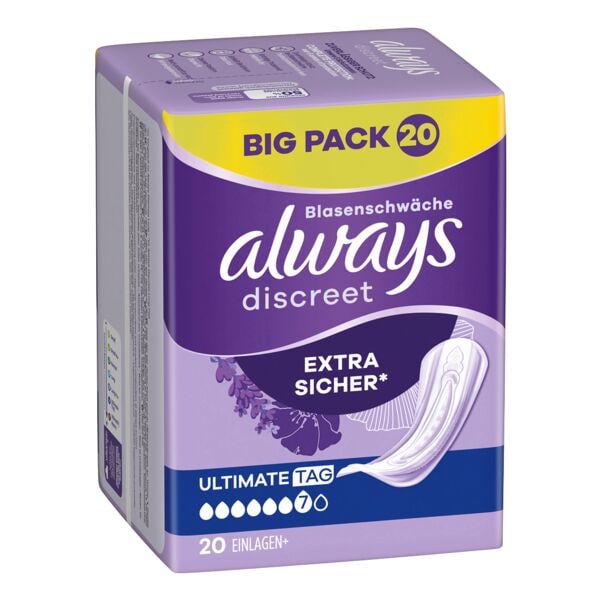 Always Discreet Inkontinenzeinlagen »Discreet + Ultimate Tag« 20 Stück